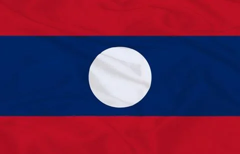 Waving Flag of Laos Stock Illustration