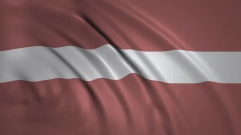 Waving Flag of Latvia in the Wind Stock Footage 98124313