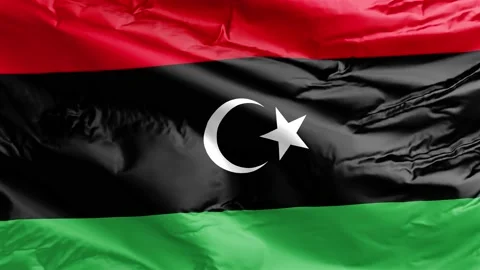 Waving flag of Libya State. Loop Stock Footage 232724778