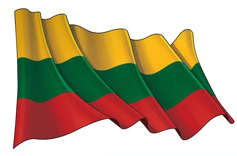 Waving Flag of Lithuania Stock Illustration