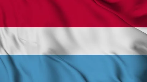Waving Flag Of The Luxembourg Stock Footage 294092134