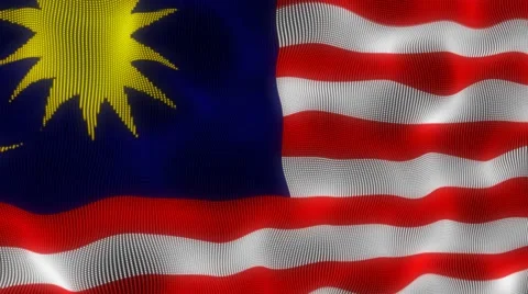 Waving Flag Malaysia Stock Footage 54618751