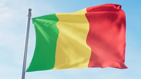 Waving Flag Of Mali Loop Stock Footage 127475213