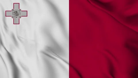 Waving Flag Of The Malta Stock Footage 294092307