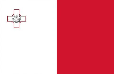 Waving Flag of Malta Stock Illustration