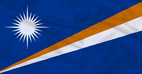 Waving Flag of Marshall Islands Stock Illustration