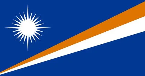 Waving Flag of Marshall Islands Stock Illustration