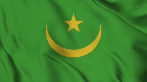 Waving Flag Of The Mauritania Stock Footage 294092470