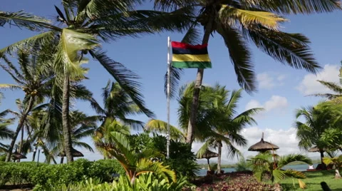 Waving flag of Mauritius Stock-Footage 68775012