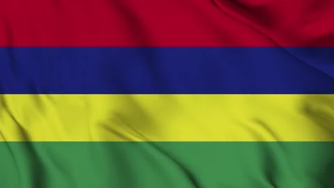 Waving Flag Of The Mauritius Stock Footage 294092410
