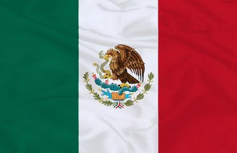 Waving Flag of Mexico Stock Illustration