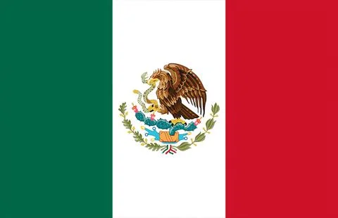 Waving Flag of Mexico Stock Illustration