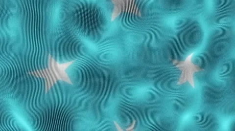 Waving Flag Micronesia Stock Footage 54619482