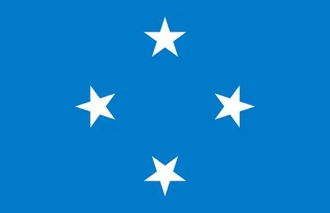 Waving Flag of Micronesia Stock Illustration
