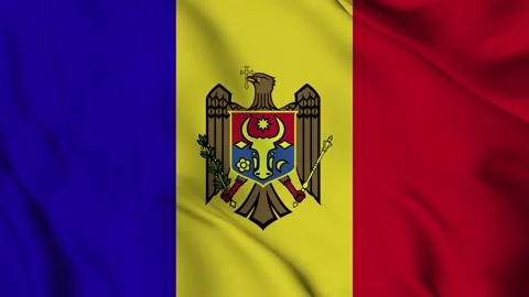Waving Flag Of The Moldova Stock Footage 294092412