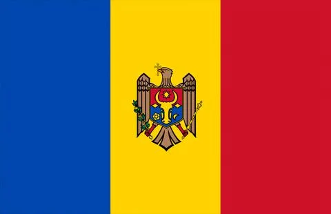 Waving Flag of Moldova Stock Illustration