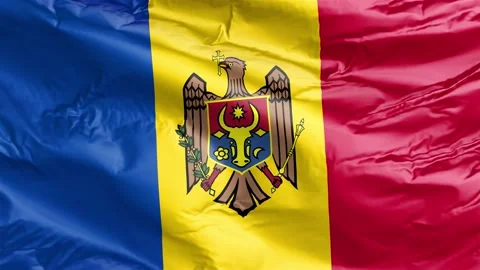 Waving flag of Moldova Republic. Loop Stock Footage 232724852