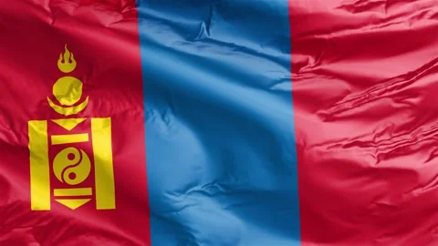 Waving flag of Mongolia. Loop Stock Footage 232724891