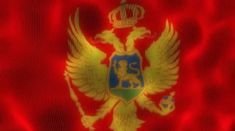 Waving Flag Montenegro Stock Footage 54620823