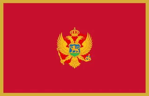 Waving Flag of Montenegro Stock Illustration