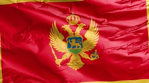 Waving flag of Montenegro. Loop Stock Footage 232724861
