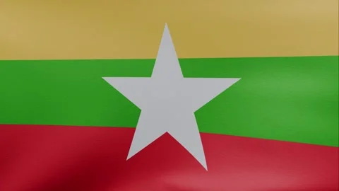 Waving flag of Myanmar	 Stock-Footage 318976330