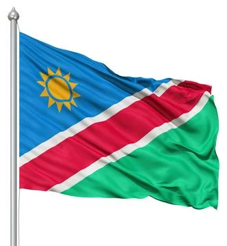 Waving Flag of Namibia Realistic 3d flag of Namibia fluttering in the wind... Stock Photos