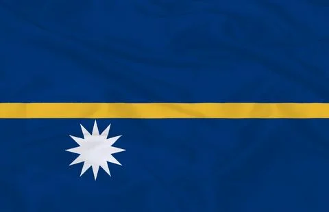 Waving Flag of Nauru Stock Illustration