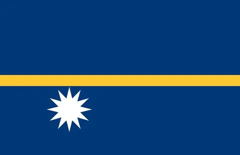 Waving Flag of Nauru Stock Illustration