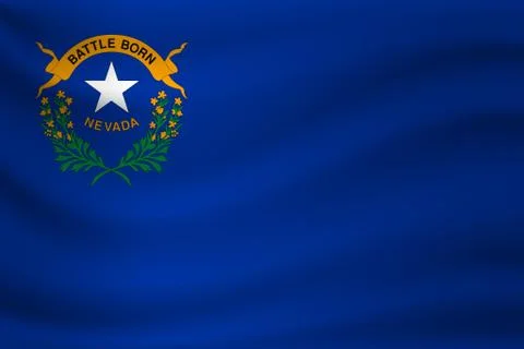 Waving flag of Nevada. Vector illustration Stock Illustration