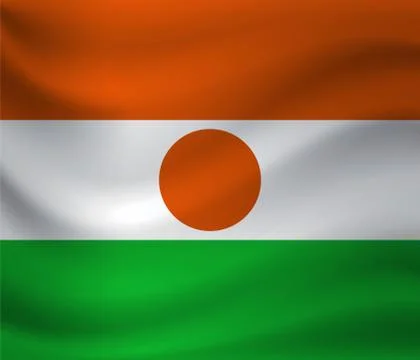 Waving flag of Niger. Vector illustration Stock-Illustration