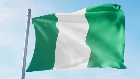 Waving Flag Of Nigeria Loop Stock Footage 127284295