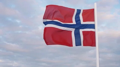 Waving flag of Norway Stock Footage 247355274