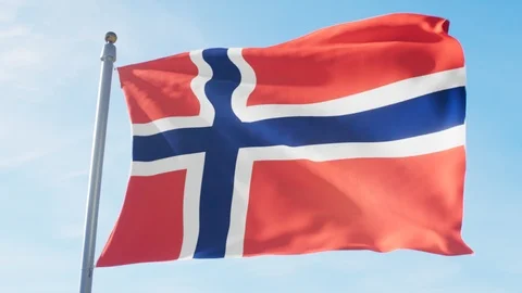 Waving Flag Of Norway Loop Stock Footage 127569890