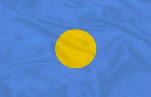 Waving Flag of Palau 스톡 일러스트
