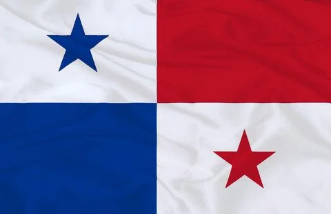 Waving Flag of Panama Stock Illustration
