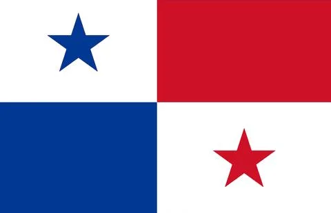Waving Flag of Panama Stock Illustration