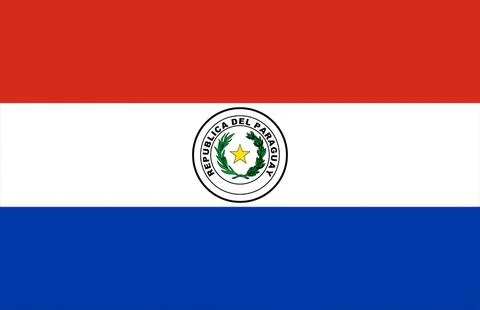 Waving Flag of Paraguay Stock Illustration