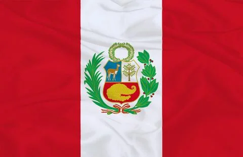 Waving Flag of Peru Stock Illustration