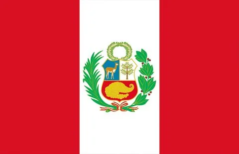 Waving Flag of Peru Stock Illustration