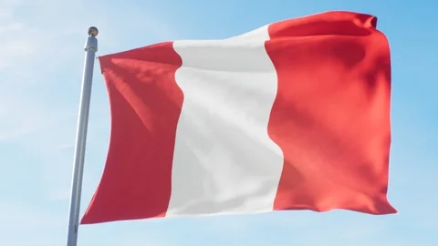Waving Flag Of Peru Loop Stock Footage 127477101