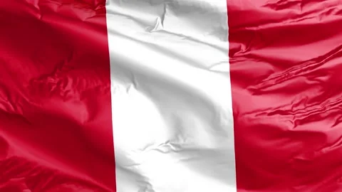 Waving flag of Peru Republic. Loop Stock Footage 232725036