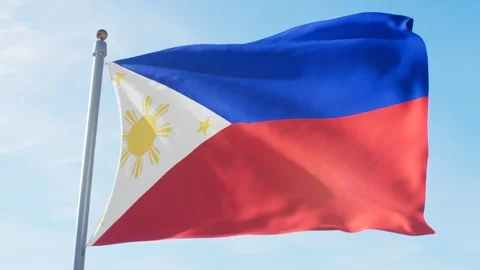 Waving Flag Of Philippines Loop Stock Footage 127399758
