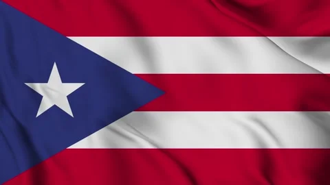 Waving Flag of The Puerto Rico Stock Footage 294092591