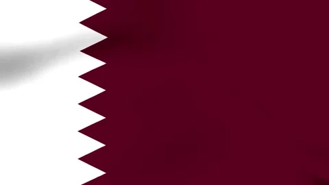 Waving flag of Qatar with a deep maroon and white design representing the s.. 스톡 동영상 346546110