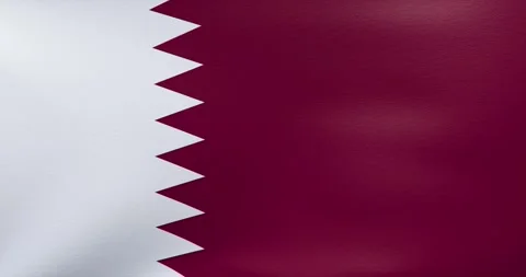 Waving flag of Qatar Stock Footage 318975726