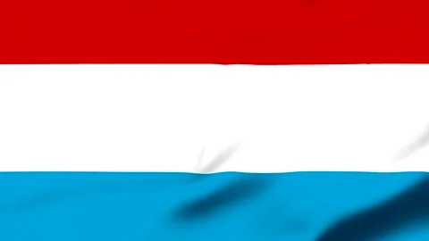 Waving flag with red white and blue horizontal stripes Stock Footage 343573544