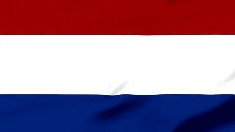 Waving flag with red white and blue horizontal stripes Stock Footage 343573555
