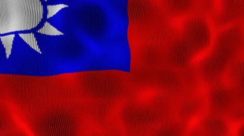 Waving Flag Republic of China Stock Footage 54045490
