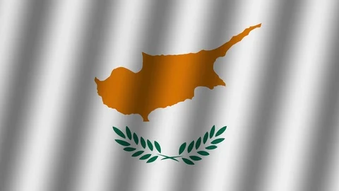Waving  flag of Republic Cyprus . Stock Footage 113748557